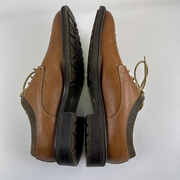 Cole Haan Pebbled Tan Leather Derby Oxford Lace Up Stitching Tan Brown Mens 10.5 main image 5